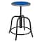 National Public Seating Height Adjust Swivel Stool, 18"-24", Persian Blue Seat/Black Frame 6825-10 - alternate 2